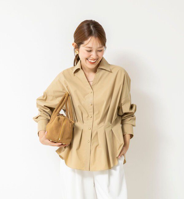 NOLLEY'S「【WEB＆一部店舗限定カラー】【GOODS BUYER 石田別注カラー】ストレッチタフタスキッパータックシャツ」|シャツ・ブラウス|