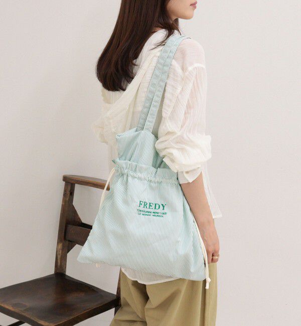fredy emue「アウトポケットストライプロゴトートバッグ」|トートバッグ|