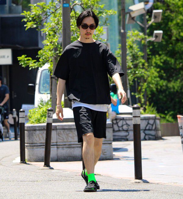 GLOSTER「【GLOSTER&times;TAION】機能素材 ワンマイルセットアップ（Tシャツ＋ショーツ）」|Tシャツ・カットソー|ブラック