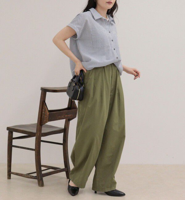 fredy emue「FR刺しゅうフレンチストライプシャツ」|シャツ・ブラウス|