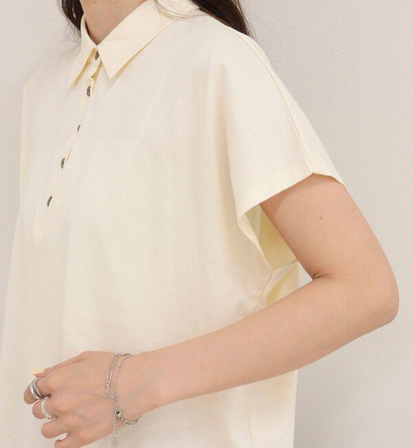 fredy emue「クロップドルーズポロ衿Tシャツ」|Tシャツ・カットソー|