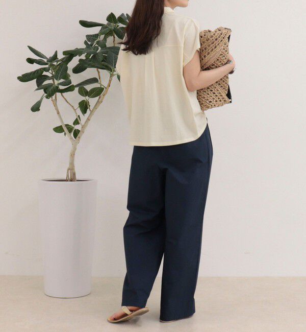 fredy emue「クロップドルーズポロ衿Tシャツ」|Tシャツ・カットソー|