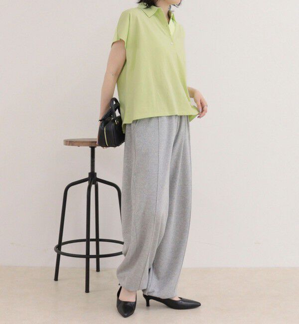 fredy emue「クロップドルーズポロ衿Tシャツ」|Tシャツ・カットソー|