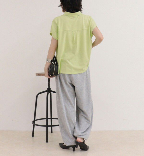 fredy emue「クロップドルーズポロ衿Tシャツ」|Tシャツ・カットソー|