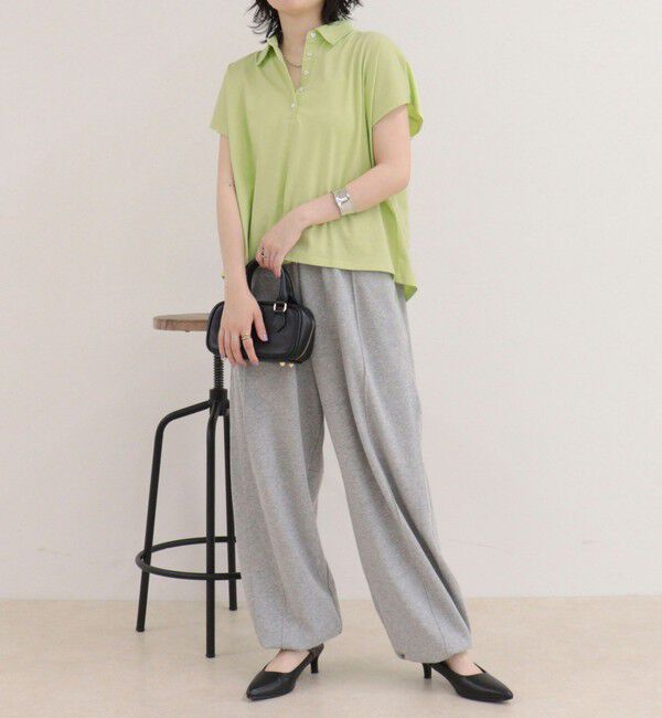 fredy emue「クロップドルーズポロ衿Tシャツ」|Tシャツ・カットソー|