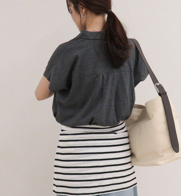 fredy emue「クロップドルーズポロ衿Tシャツ」|Tシャツ・カットソー|