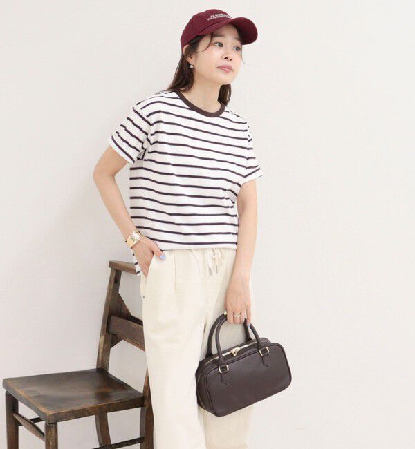 fredy emue「【汗ジミ軽減】ボーダーTシャツ」|Tシャツ・カットソー|