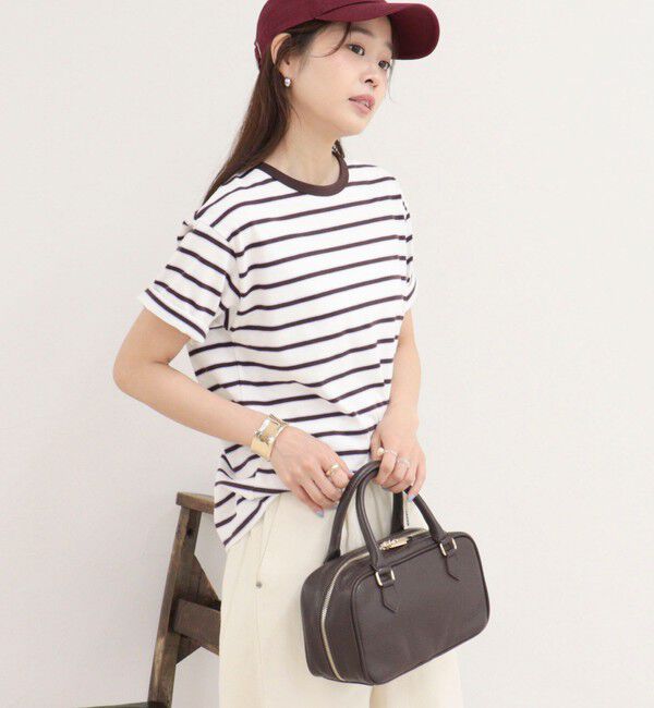 fredy emue「【汗ジミ軽減】ボーダーTシャツ」|Tシャツ・カットソー|