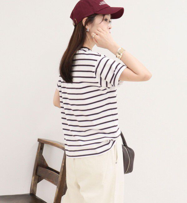 fredy emue「【汗ジミ軽減】ボーダーTシャツ」|Tシャツ・カットソー|