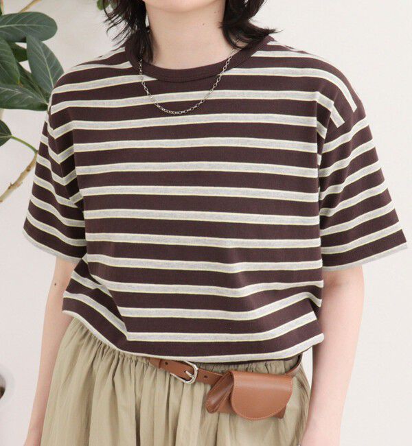 fredy emue「【汗ジミ軽減】ボーダーTシャツ」|Tシャツ・カットソー|