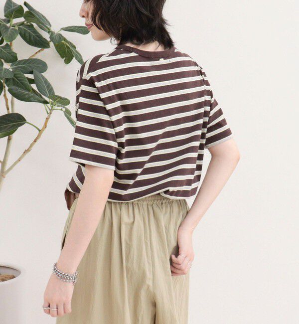 fredy emue「【汗ジミ軽減】ボーダーTシャツ」|Tシャツ・カットソー|