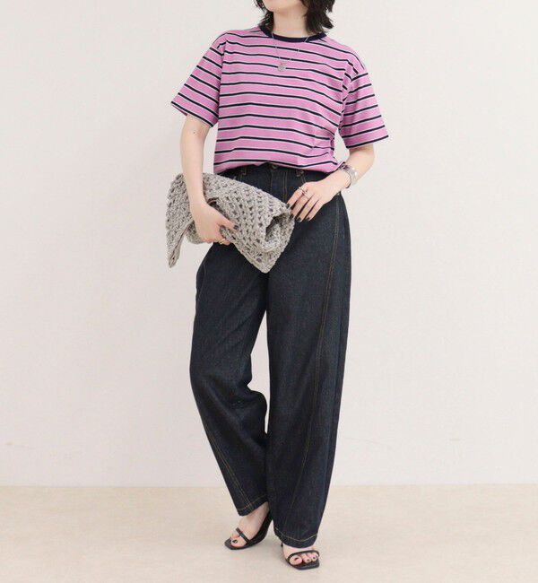 fredy emue「【汗ジミ軽減】ボーダーTシャツ」|Tシャツ・カットソー|