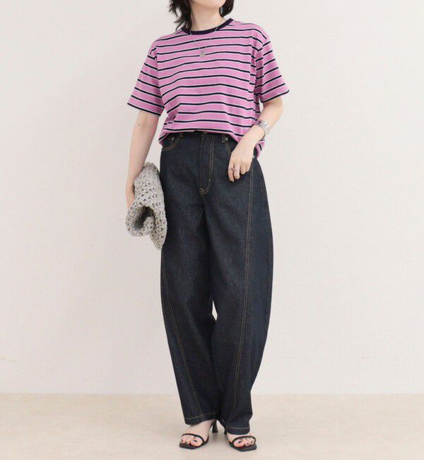 fredy emue「【汗ジミ軽減】ボーダーTシャツ」|Tシャツ・カットソー|