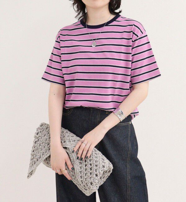 fredy emue「【汗ジミ軽減】ボーダーTシャツ」|Tシャツ・カットソー|