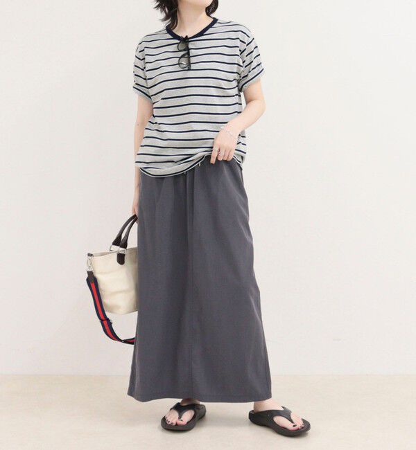 fredy emue「【汗ジミ軽減】ボーダーTシャツ」|Tシャツ・カットソー|