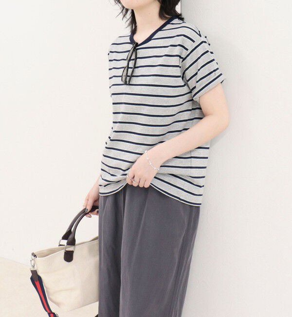 fredy emue「【汗ジミ軽減】ボーダーTシャツ」|Tシャツ・カットソー|