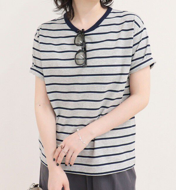 fredy emue「【汗ジミ軽減】ボーダーTシャツ」|Tシャツ・カットソー|