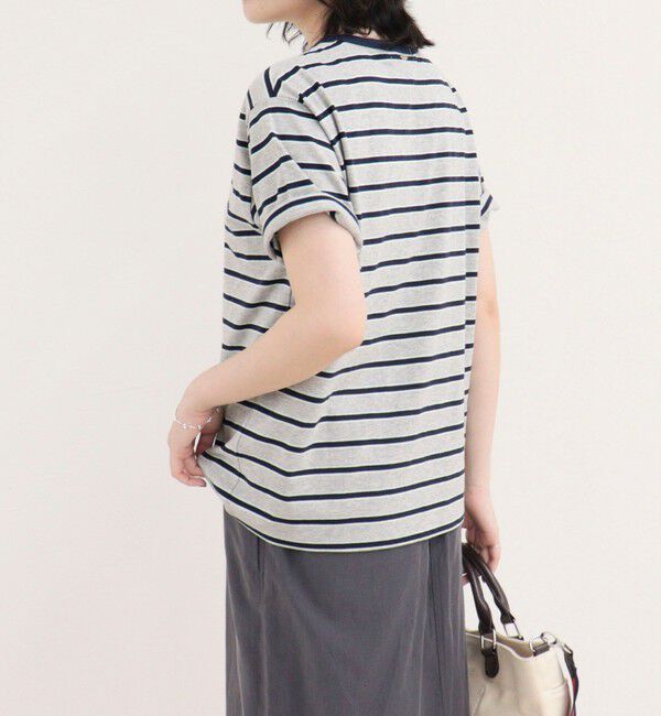 fredy emue「【汗ジミ軽減】ボーダーTシャツ」|Tシャツ・カットソー|