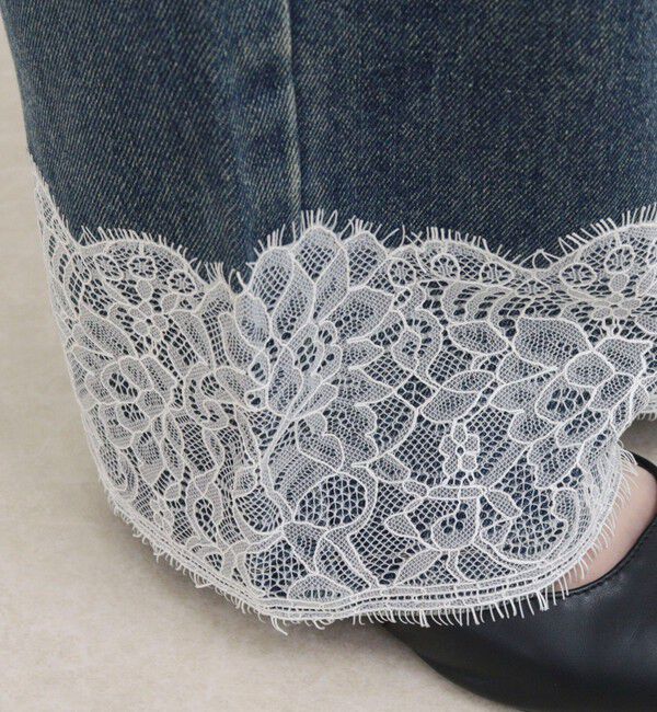 fredy emue「Dual Hem Lace Denim」|デニム|