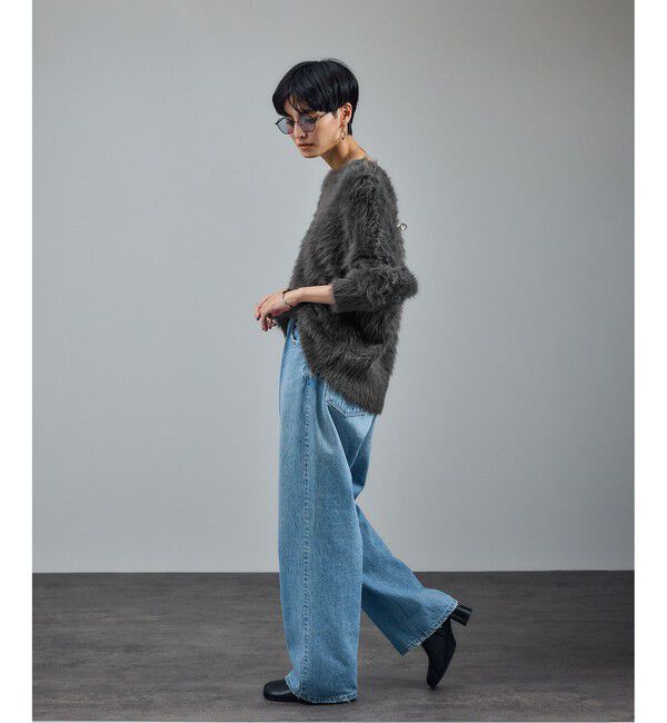 SALON adam et rope'「【WEB限定】ウォッシャブル前後2WAYシャギーニットプルオーバー」|ニット・セーター|