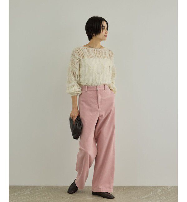 SALON adam et rope'「シアーモヘアケーブルプルオーバー」|ニット・セーター|