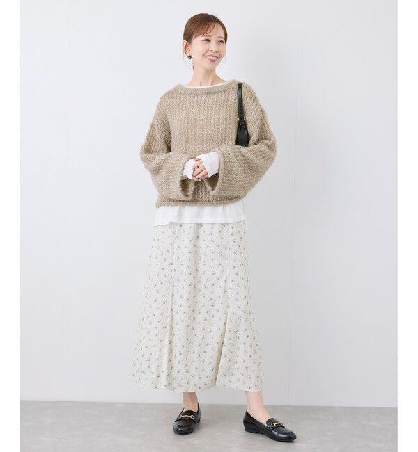 Rope&rsquo;Picnic「【emur/エミュール】フェザーラメメッシュ編みニット」|ニット・セーター|
