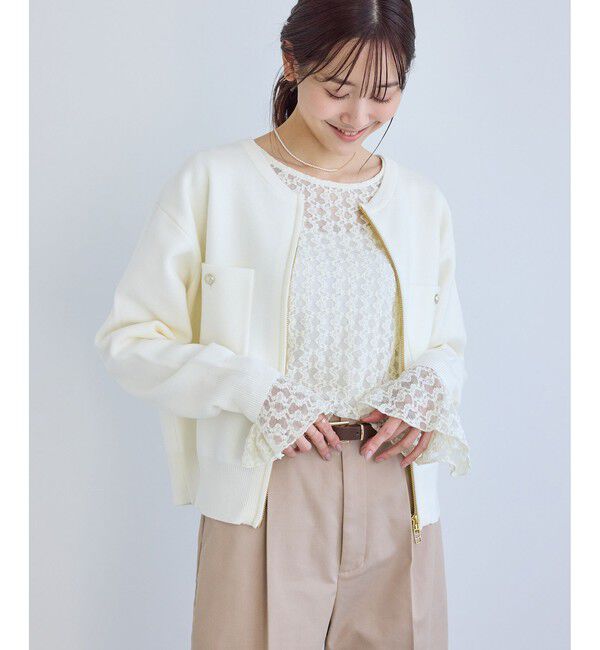 Rope&rsquo;Picnic「ベルスリーブレースカットトップス」|Tシャツ・カットソー|
