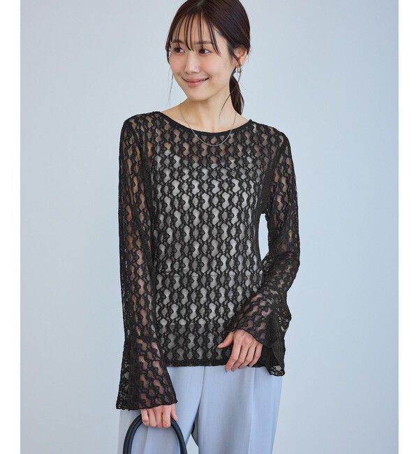 Rope&rsquo;Picnic「ベルスリーブレースカットトップス」|Tシャツ・カットソー|