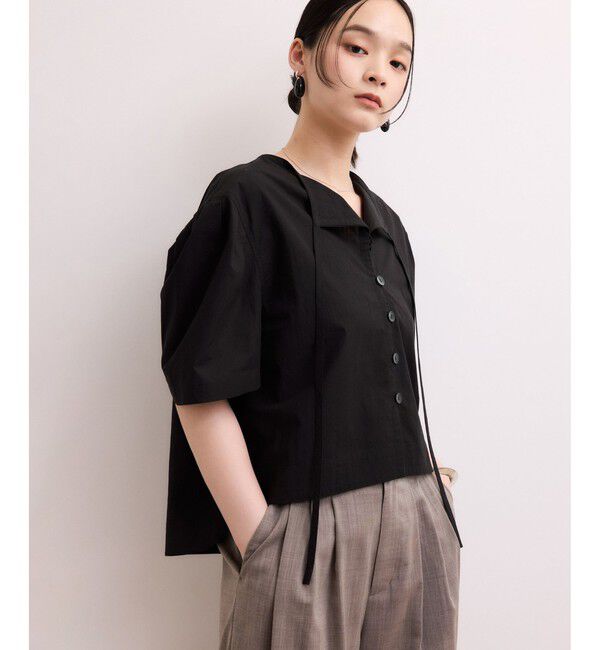 ADAM ET ROPE'「【WEB限定】タックスリーブブラウス」|シャツ・ブラウス|
