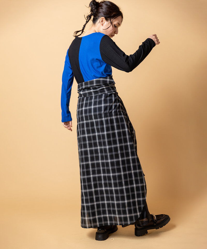  「2WAYチェックロングシャツブラウス」|シャツ・ブラウス|