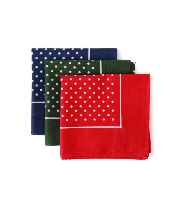 LABOUR AND WAIT「【LABOUR AND WAIT】POLKADOT HANDKERCHIEF GREEN」|タオル|