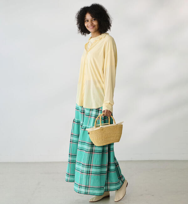 UNFIL「UNFIL | コットン シアージャージー レギュラーカラーシャツ WOMEN」|シャツ・ブラウス|