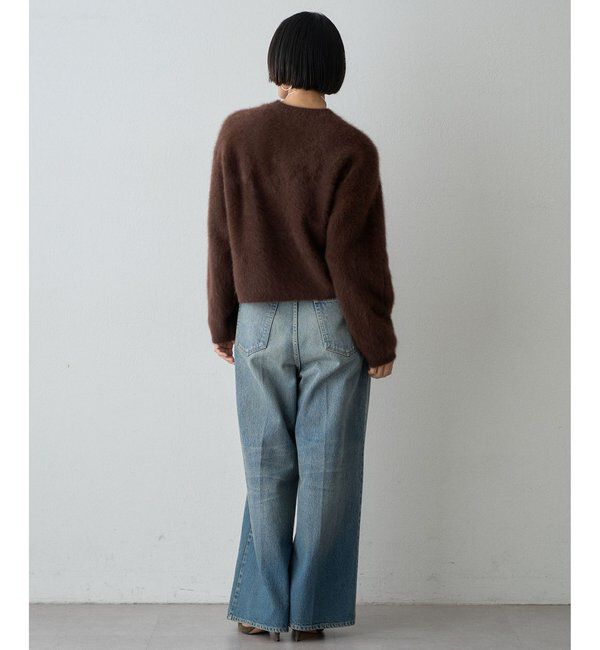  「カシミヤ混ファークルーネックニットプルオーバー」|ニット・セーター|