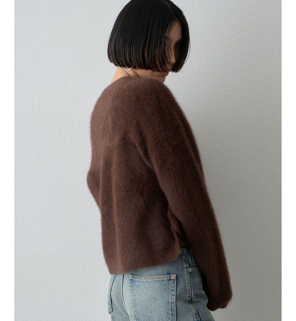  「カシミヤ混ファークルーネックニットプルオーバー」|ニット・セーター|