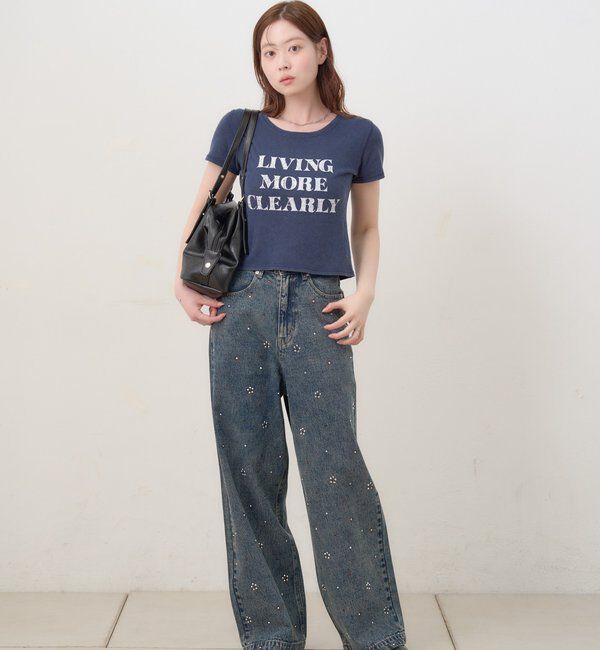  「【S.Mサイズ展開】ヴィンテージ加工ロゴTEE」|Tシャツ・カットソー|