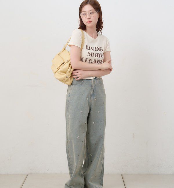  「【S.Mサイズ展開】ヴィンテージ加工ロゴTEE」|Tシャツ・カットソー|