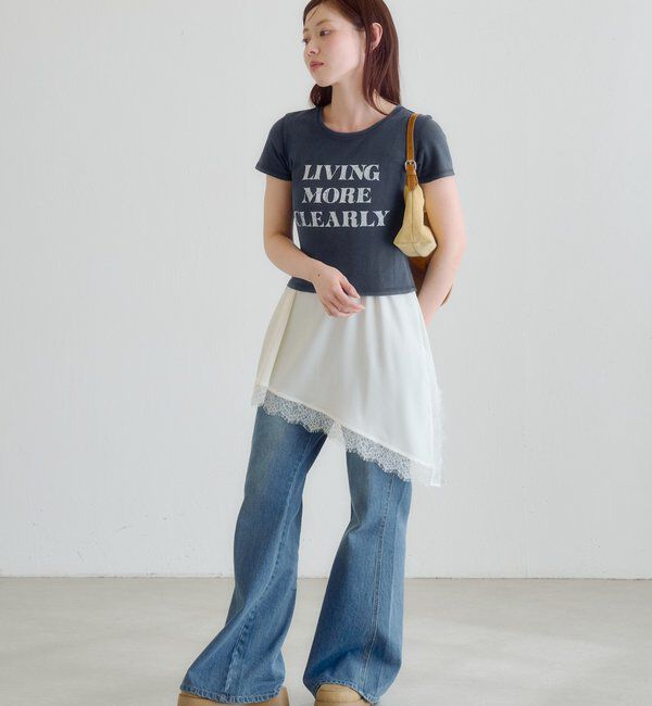  「【S.Mサイズ展開】ヴィンテージ加工ロゴTEE」|Tシャツ・カットソー|