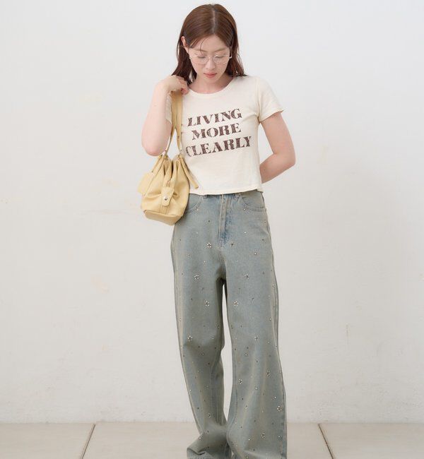  「【S.Mサイズ展開】ヴィンテージ加工ロゴTEE」|Tシャツ・カットソー|