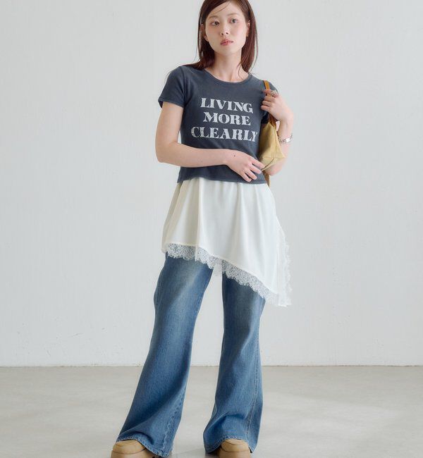  「【S.Mサイズ展開】ヴィンテージ加工ロゴTEE」|Tシャツ・カットソー|