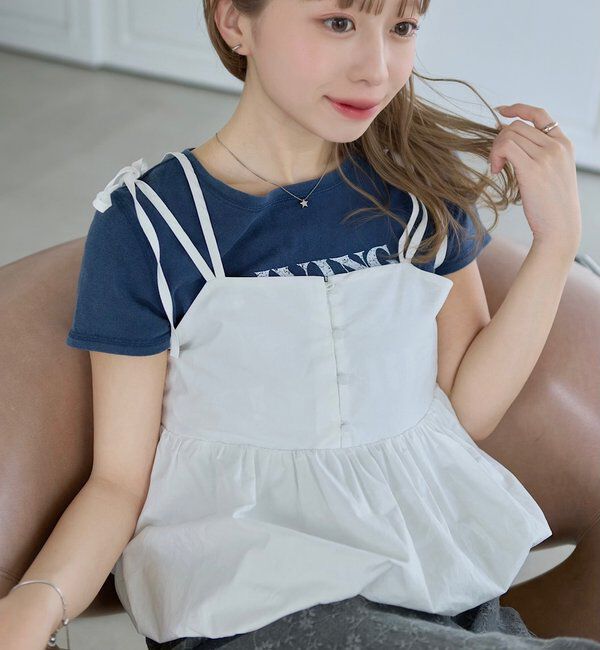  「【S.Mサイズ展開】ヴィンテージ加工ロゴTEE」|Tシャツ・カットソー|