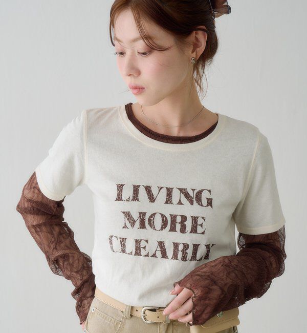  「【S.Mサイズ展開】ヴィンテージ加工ロゴTEE」|Tシャツ・カットソー|