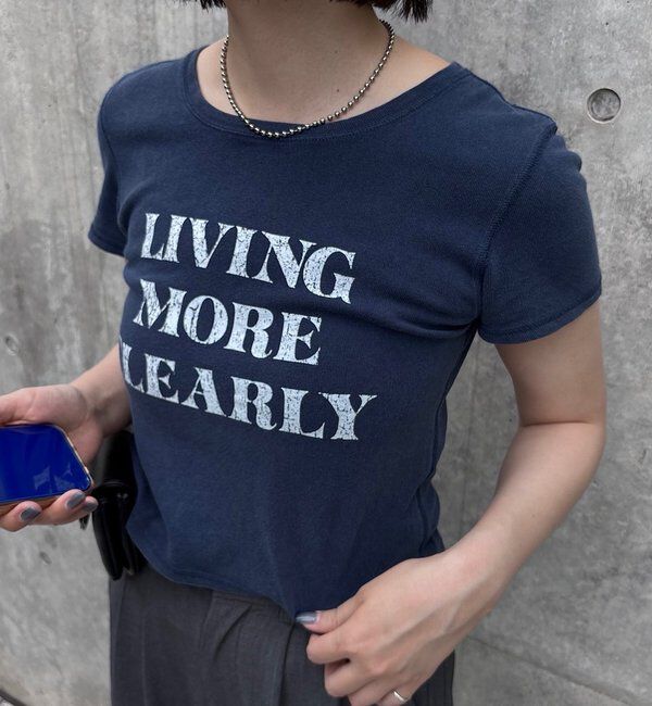  「【S.Mサイズ展開】ヴィンテージ加工ロゴTEE」|Tシャツ・カットソー|ネイビー