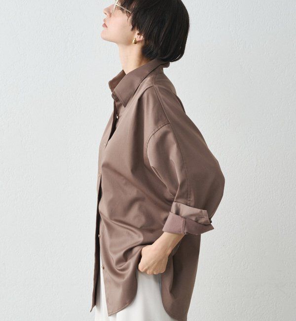  「《WEB限定/大人気につきリバイバル/累計販売１万枚達成》サテンBIGシャツ」|シャツ・ブラウス|
