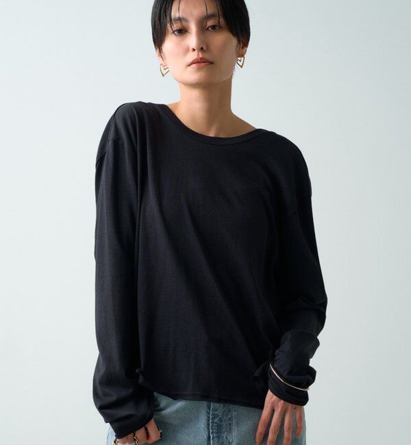  「《前後2way/夏も快適》2wayカシュクールシアープルオーバー」|Tシャツ・カットソー|