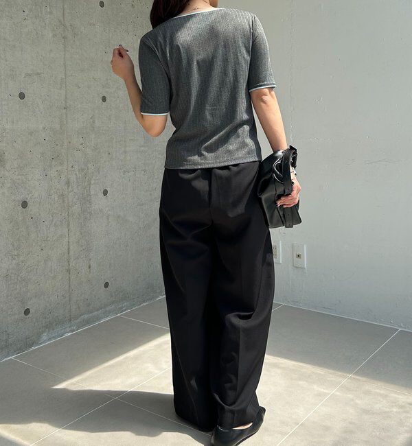  「【一癖可愛い】フロントタックフリルT」|Tシャツ・カットソー|