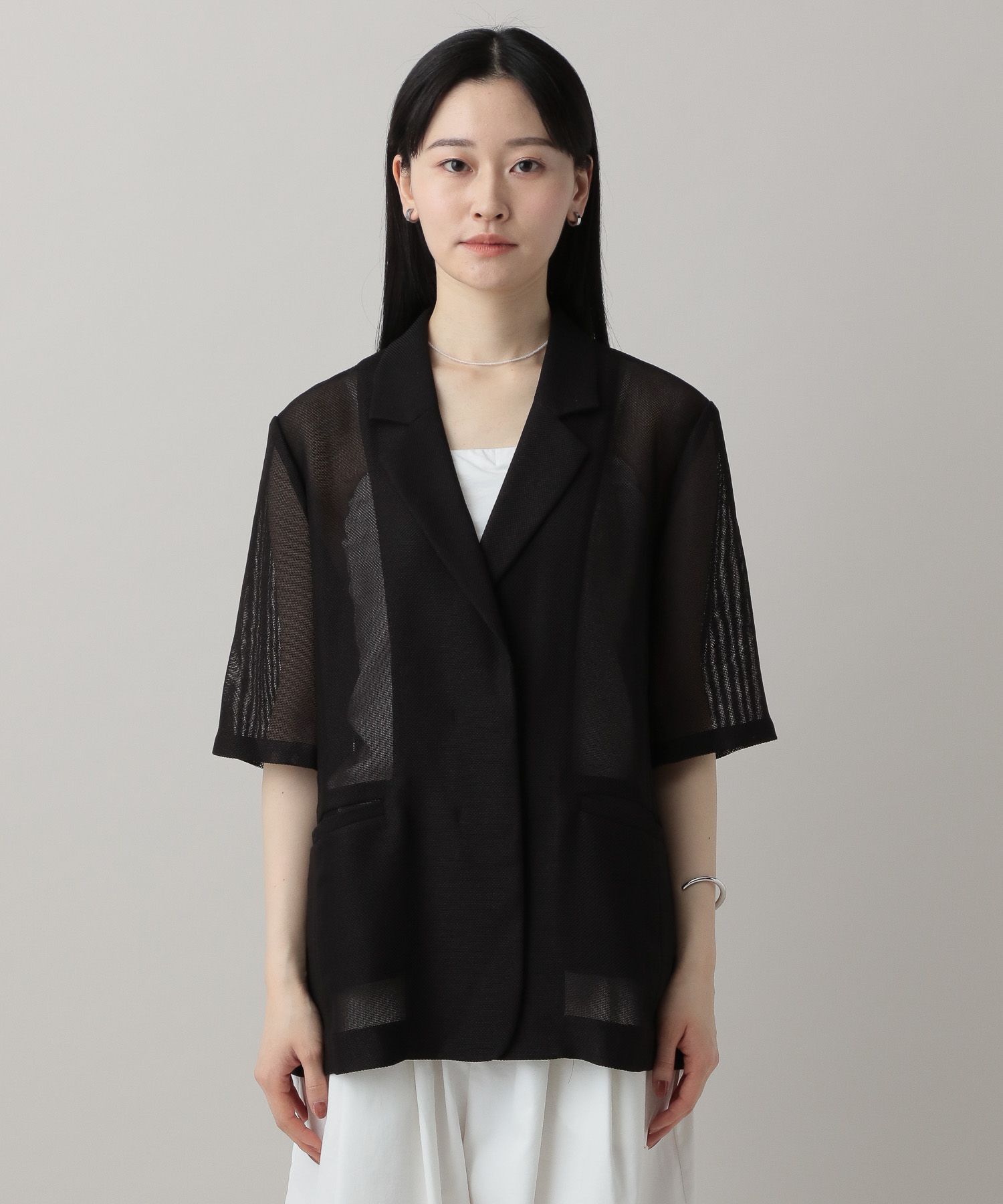 A part by 「【残り僅か!!】メッシュシングルジャケット_半袖」|その他|