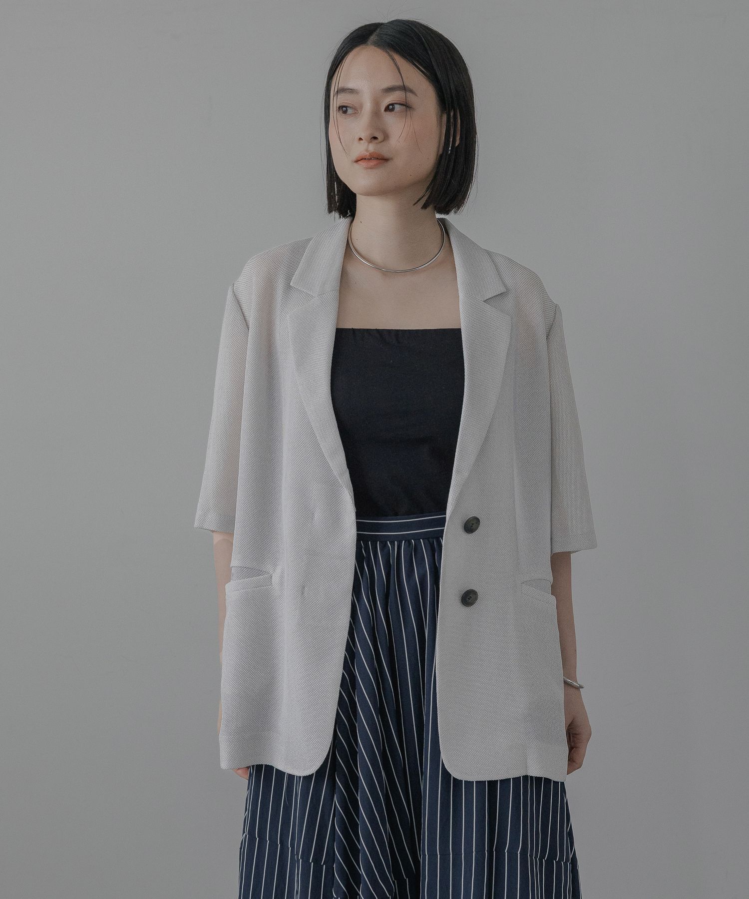 A part by 「【残り僅か!!】メッシュシングルジャケット_半袖」|その他|