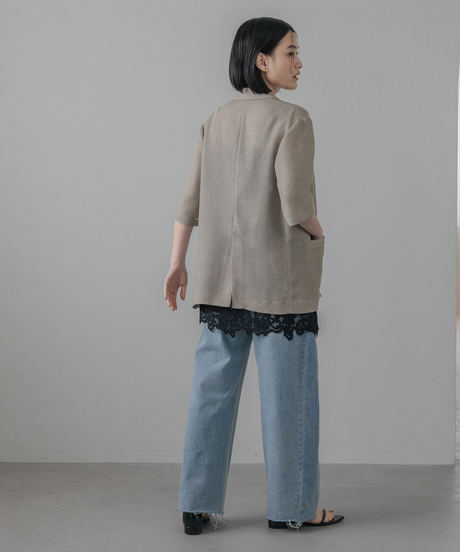 A part by 「【残り僅か!!】メッシュシングルジャケット_半袖」|その他|