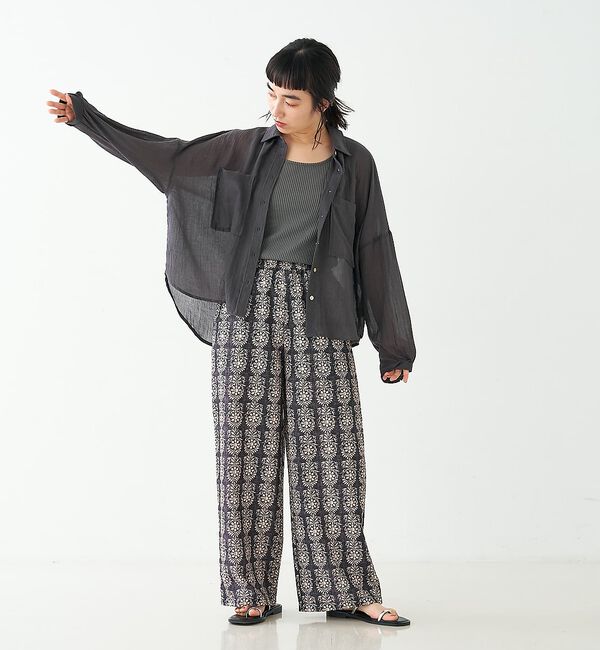 collex「ブロックプリント風 ボタニカルプリントパンツ」|その他|