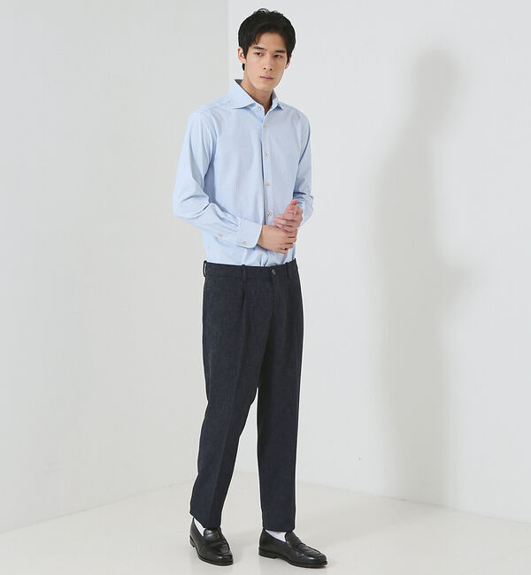 ABAHOUSE「【FLEX SHIRTS】マルチストレッチ ナローストライプ シャツ」|シャツ・ブラウス|
